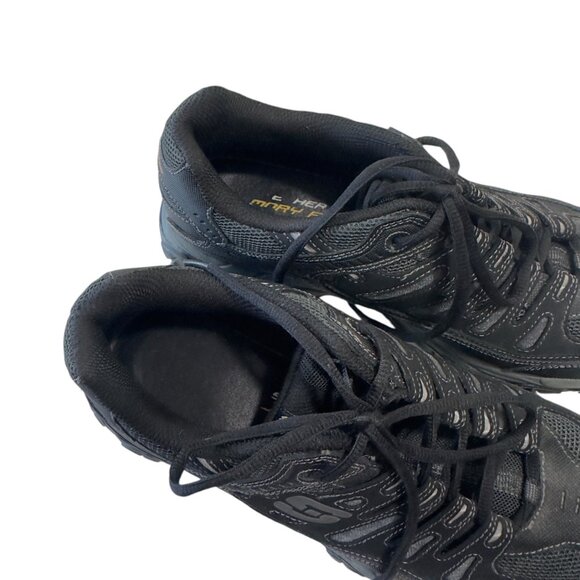 Skechers Mens SZ 9.5 US Black After Burn Memory Fit Sneakers Shoes - Picture 12 of 16